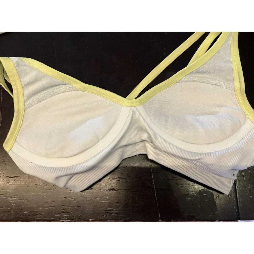 PINK Victoria's Secret Sports Bra Womens XS Multicolor Neon Push Up Crossback